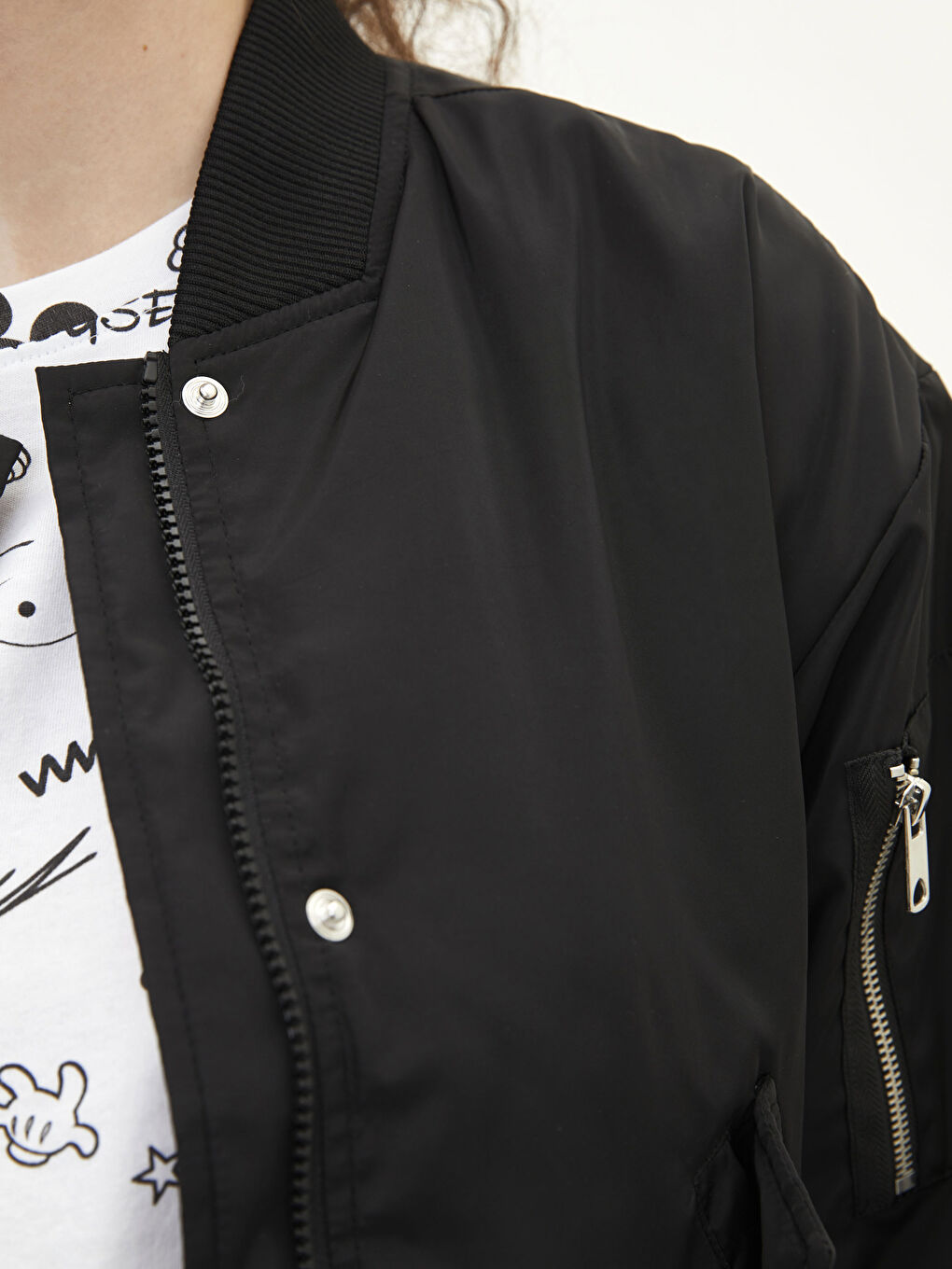 XSIDE Steppmantel für Damen mit College-Kragen, geraden langen Ärmeln und Taschen -S2FC65Z8-CVL