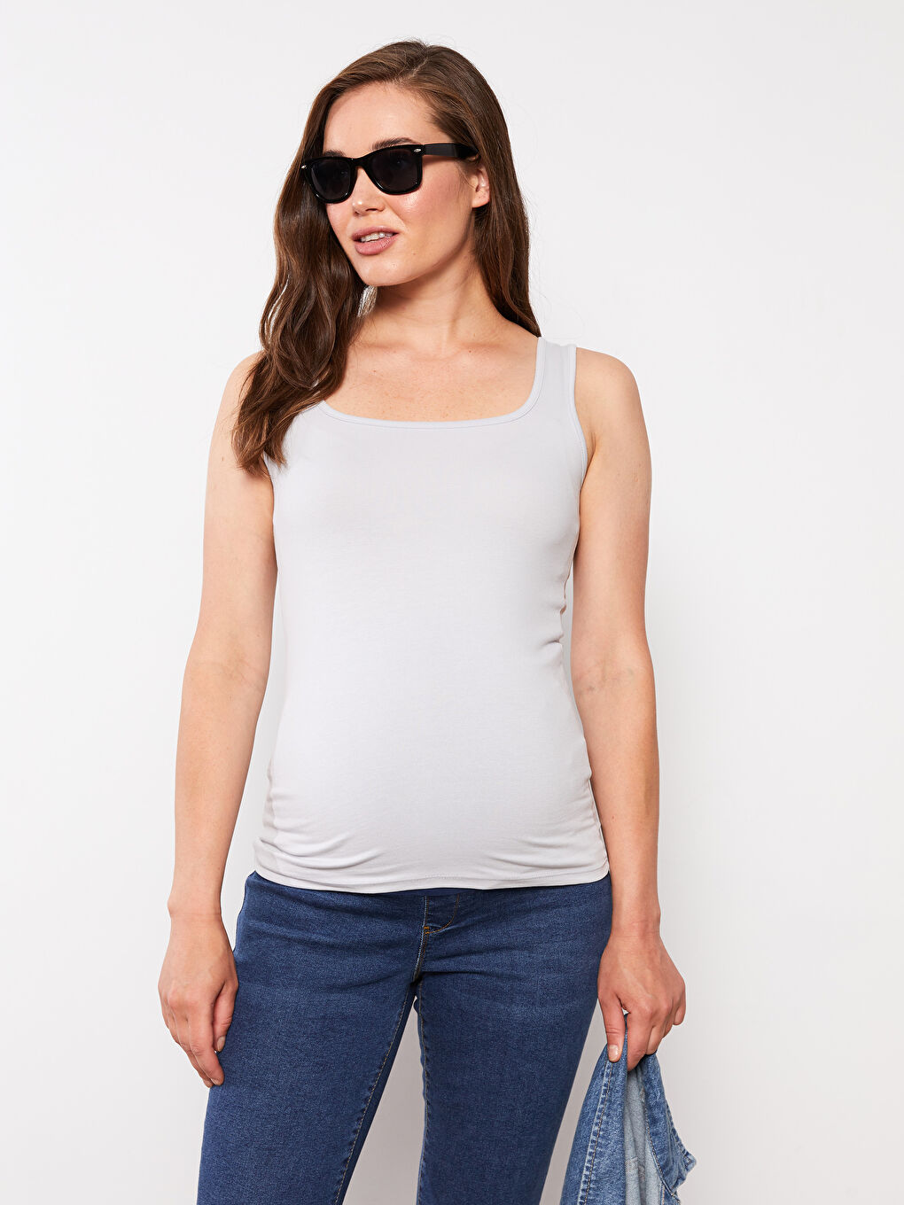 U Neck Plain Pregnant Singlet -S2FC72Z8-G0Z
