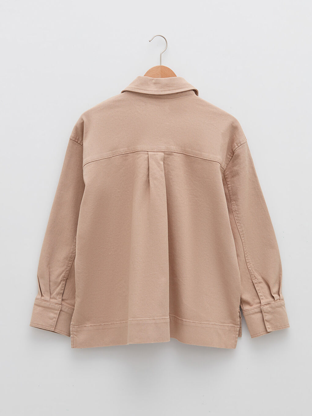 Collared Neck Women's Denim Jacket-6