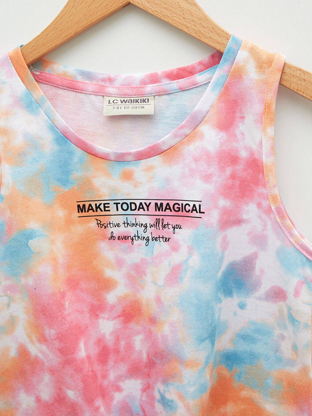 Crew Neck Printed Girls' Tank Top-2