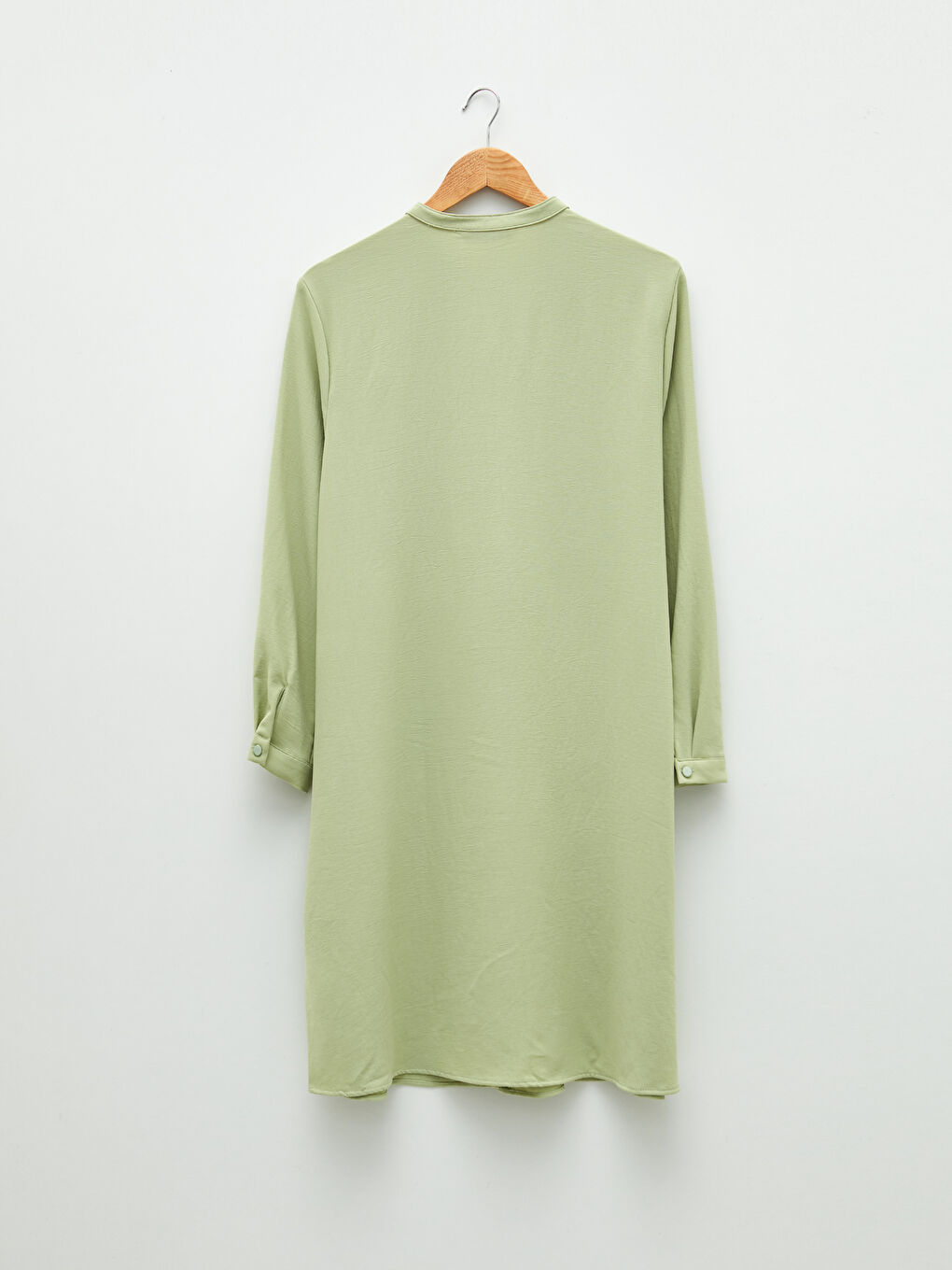 Crew Neck Plain Long Sleeve Women's Tunic-11