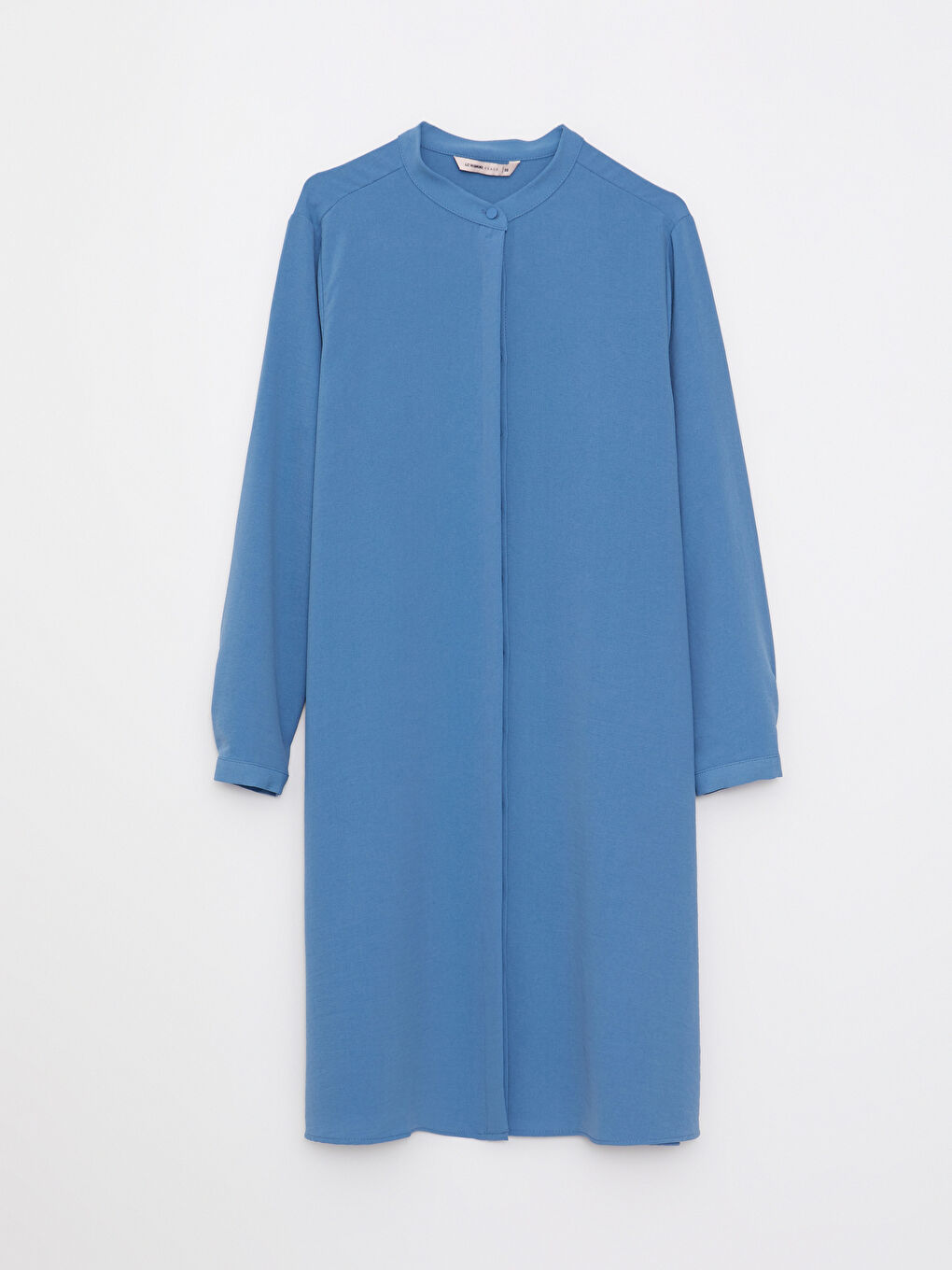 Crew Neck Plain Long Sleeve Women's Tunic-5