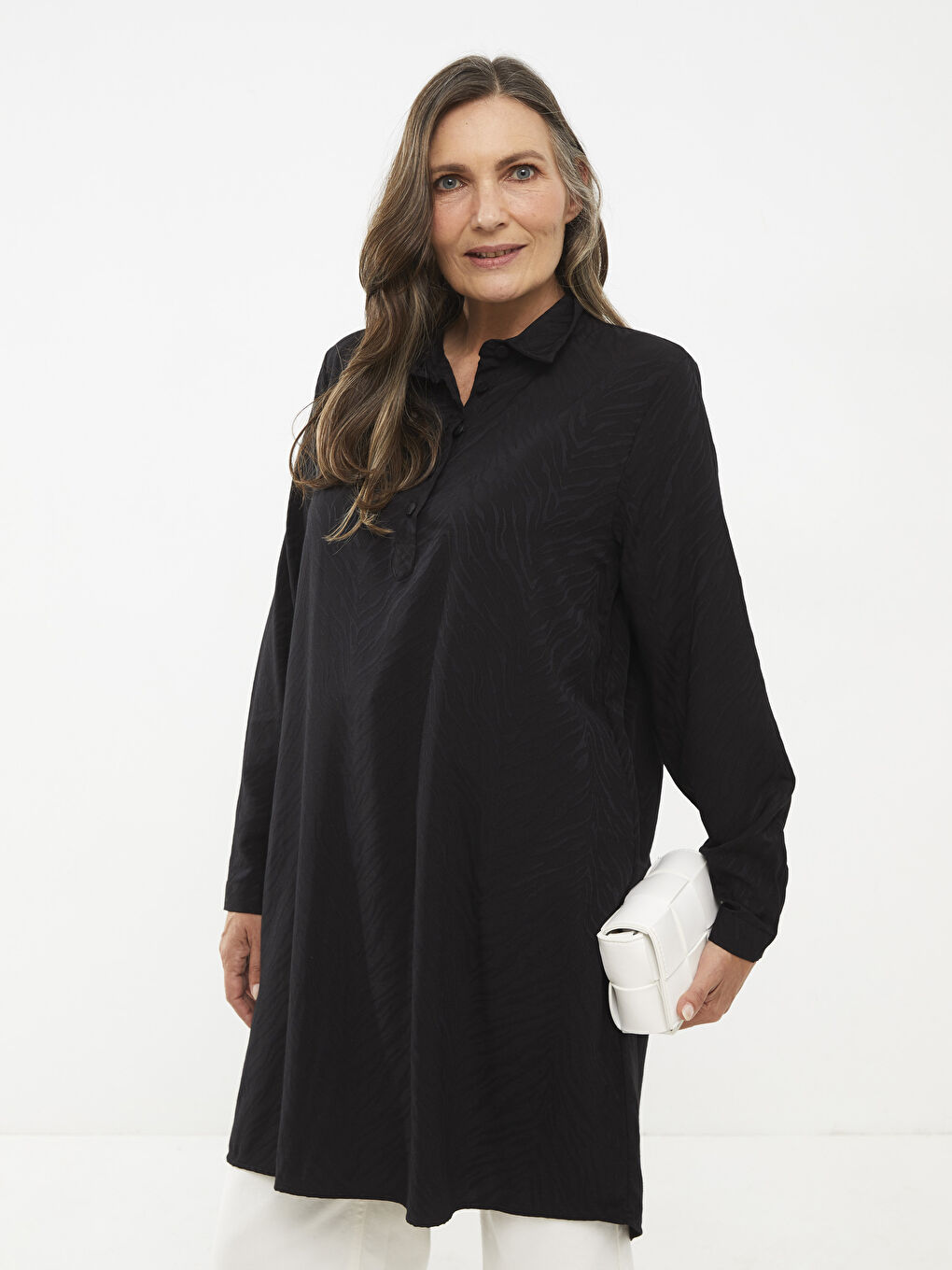 Patterned Women's Shirt Tunic-1