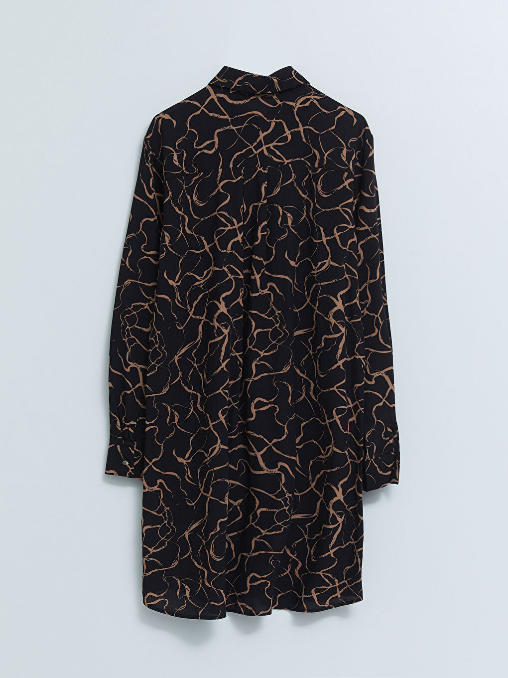 Tunique en chemise froissée imprimée à manches longues pour Femmes-7