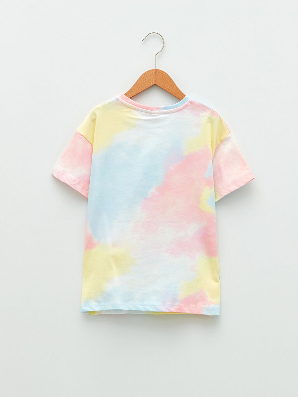 Crew Neck Lilo & Stitch Printed Short Sleeve Cotton Girls' T-Shirt-1