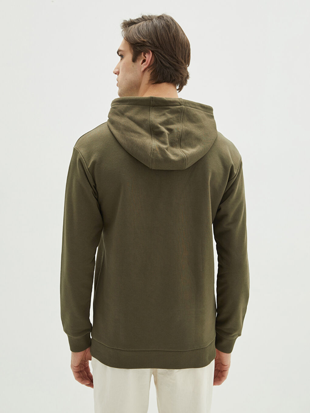 Hanorac Gros Supradimensionat cu Mânecă Lungă Imprimat pentru Bărbați-4