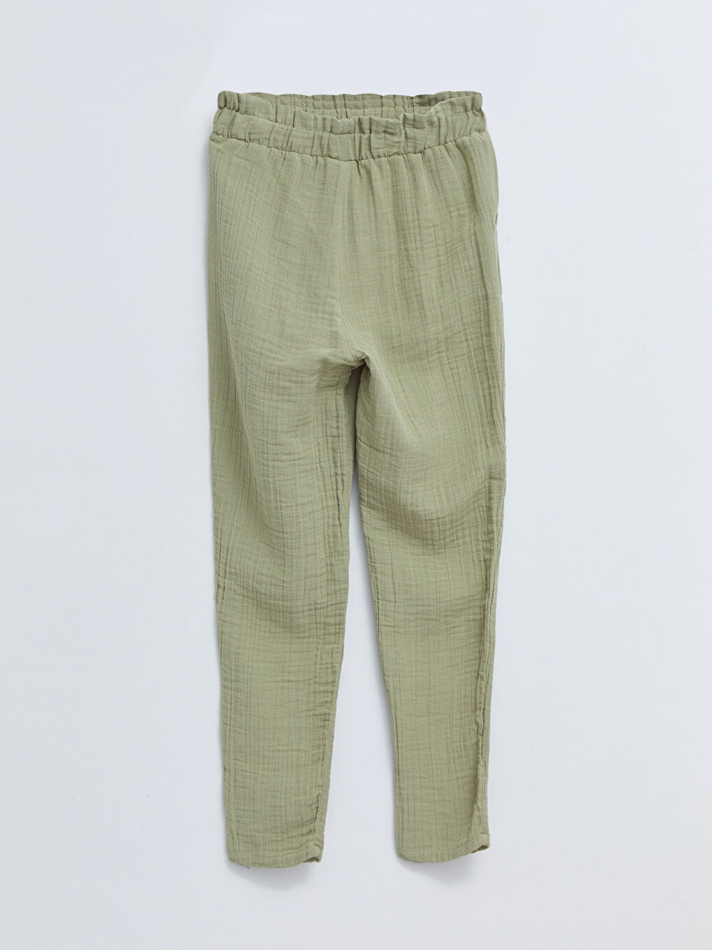 Girls' Basic Trousers with Elastic Waist-1