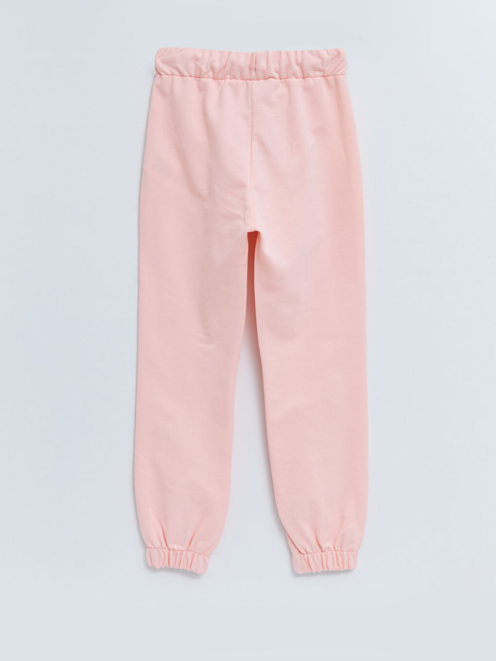 Pembe Beli Lastikli Basic Kız Çocuk Jogger Eşofman Altı-1
