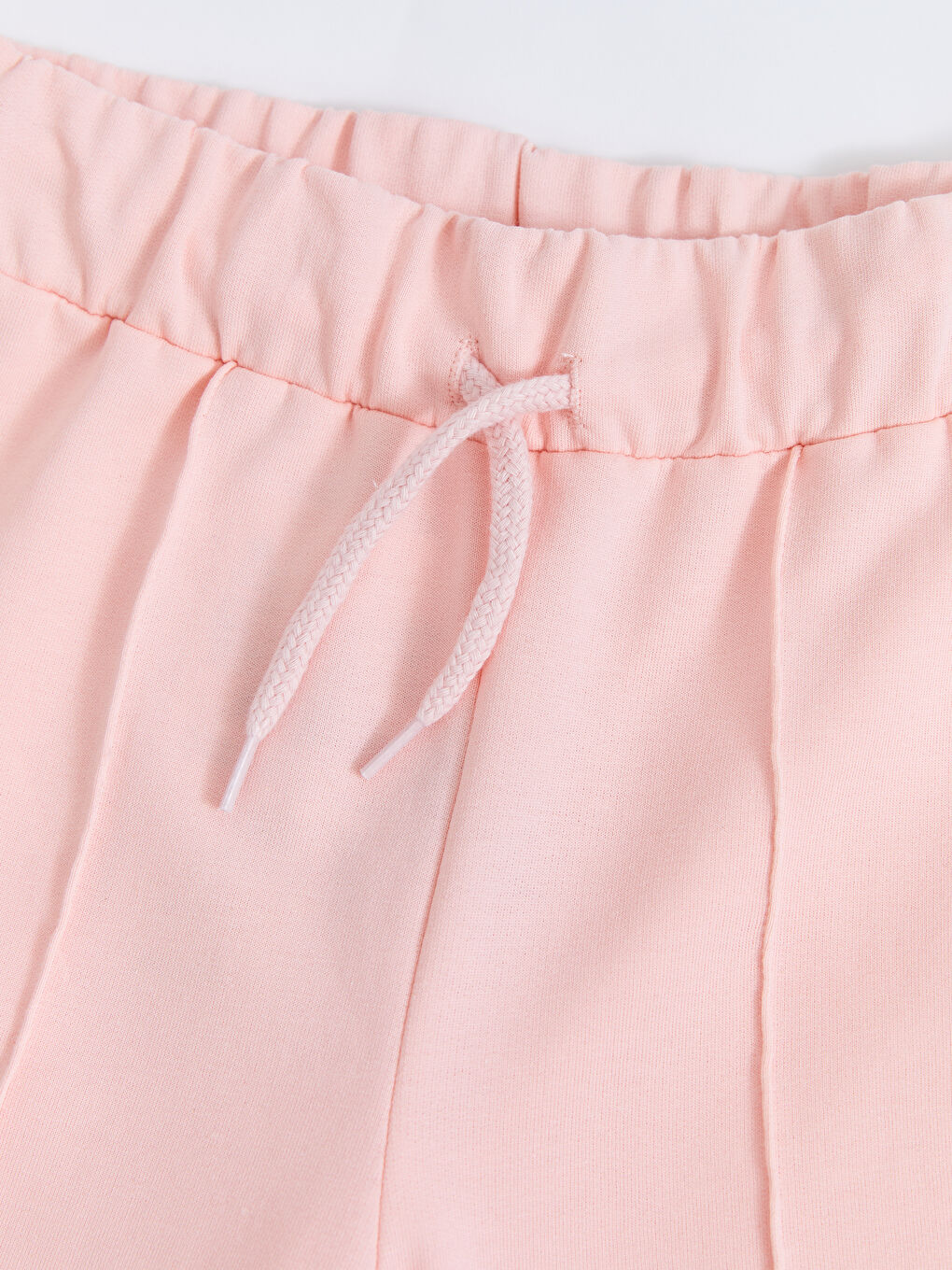 Pembe Beli Lastikli Basic Kız Çocuk Jogger Eşofman Altı-2