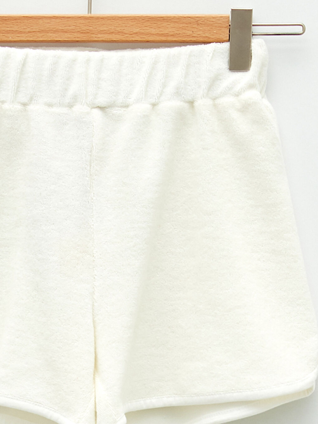 Ekru Beli Lastikli Basic Kız Çocuk Şort-2