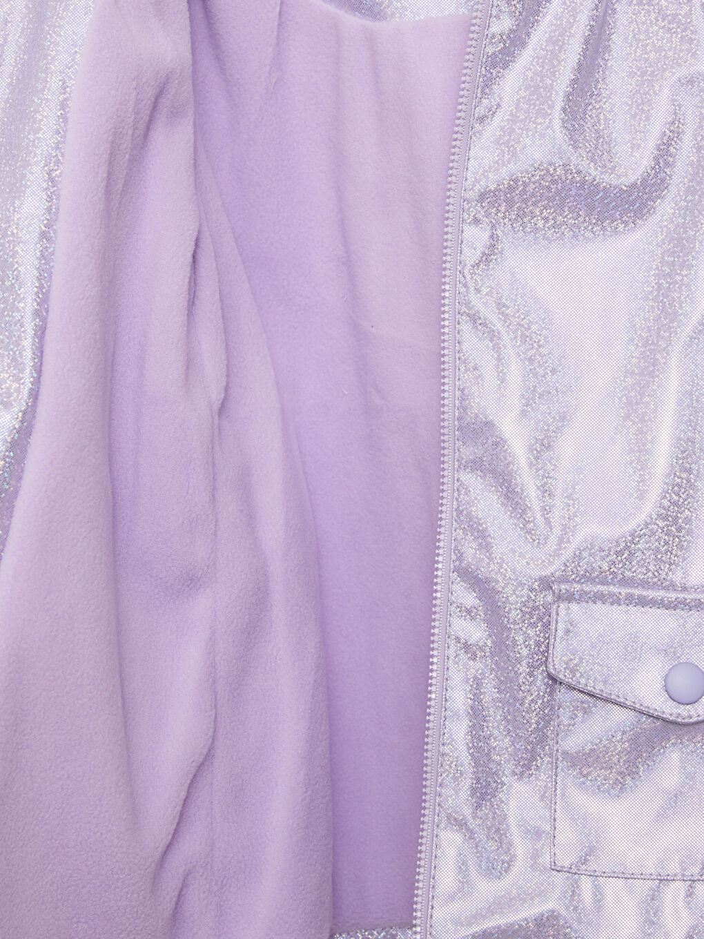 Lila Kapüşonlu Uzun Kollu Kız Bebek Yağmurluk-1