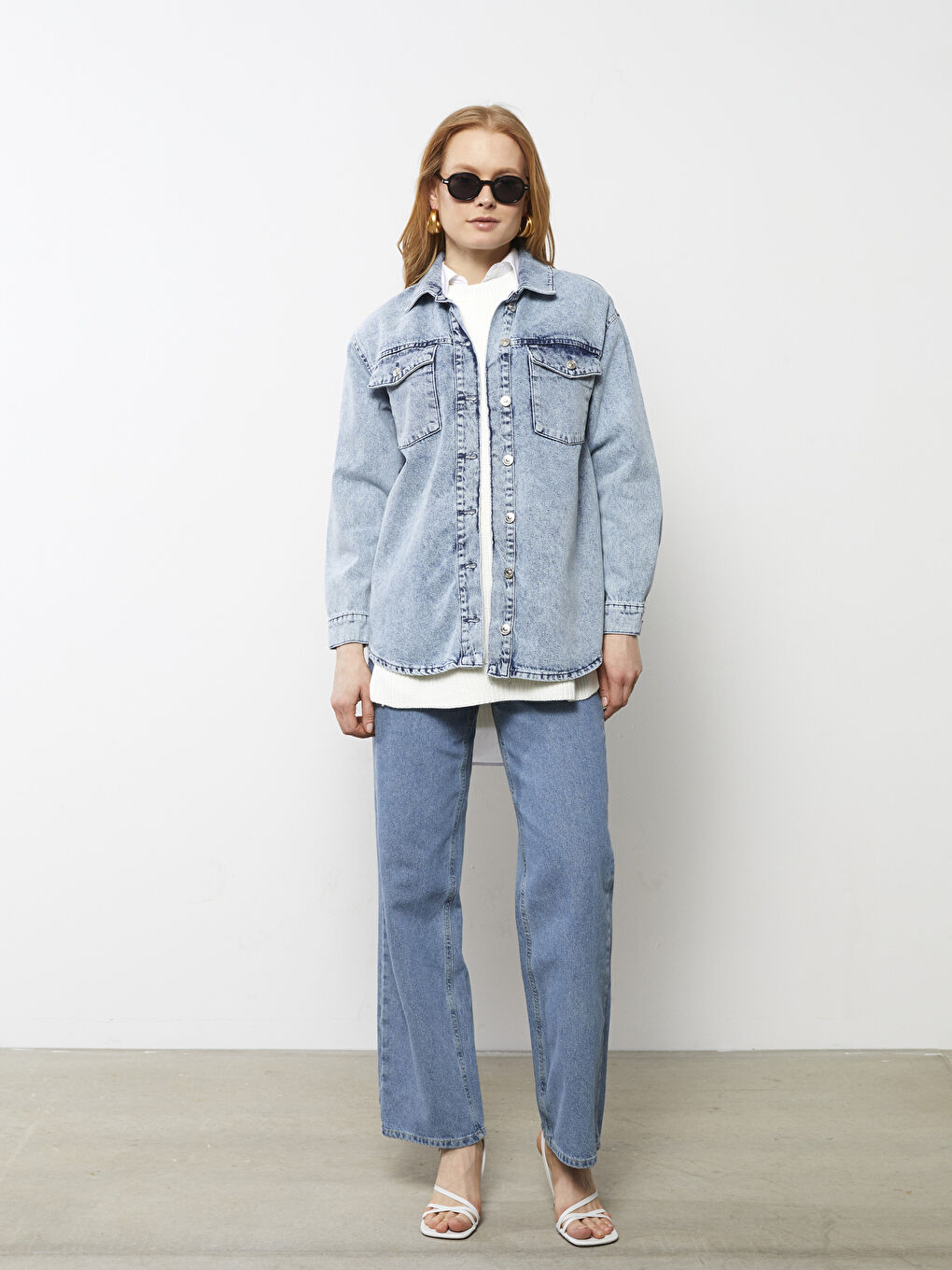 Geacă din denim Rodeo cu guler de cămașă, mânecă lungă, pentru femei-2