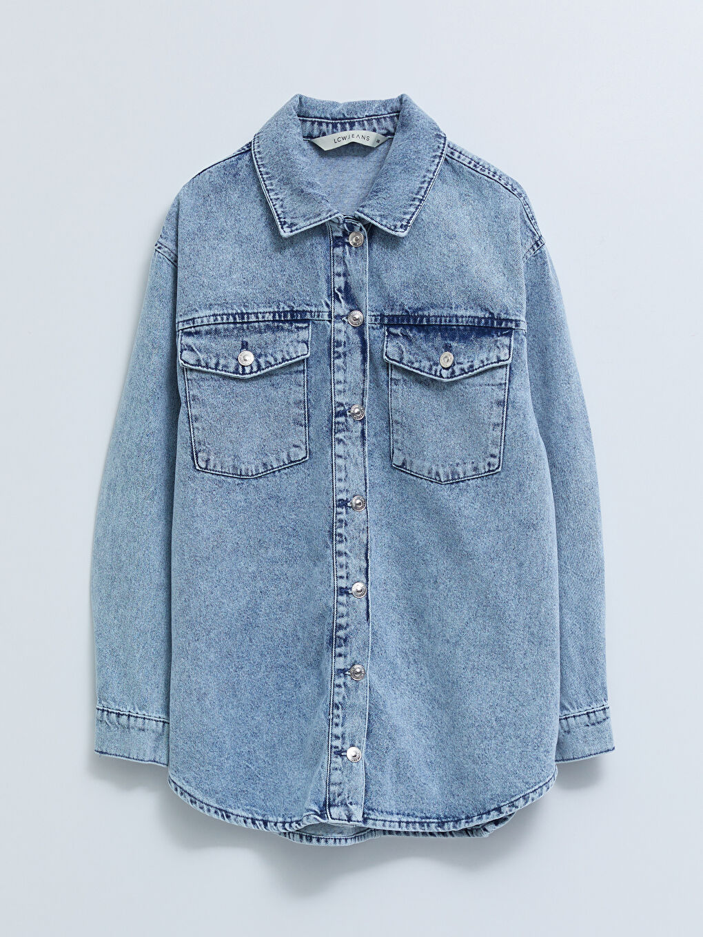 Geacă din denim Rodeo cu guler de cămașă, mânecă lungă, pentru femei-5