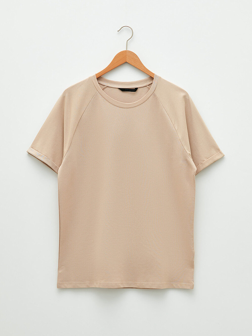 Crew Neck Short Sleeve Basic Pique Men's T-shirt-5