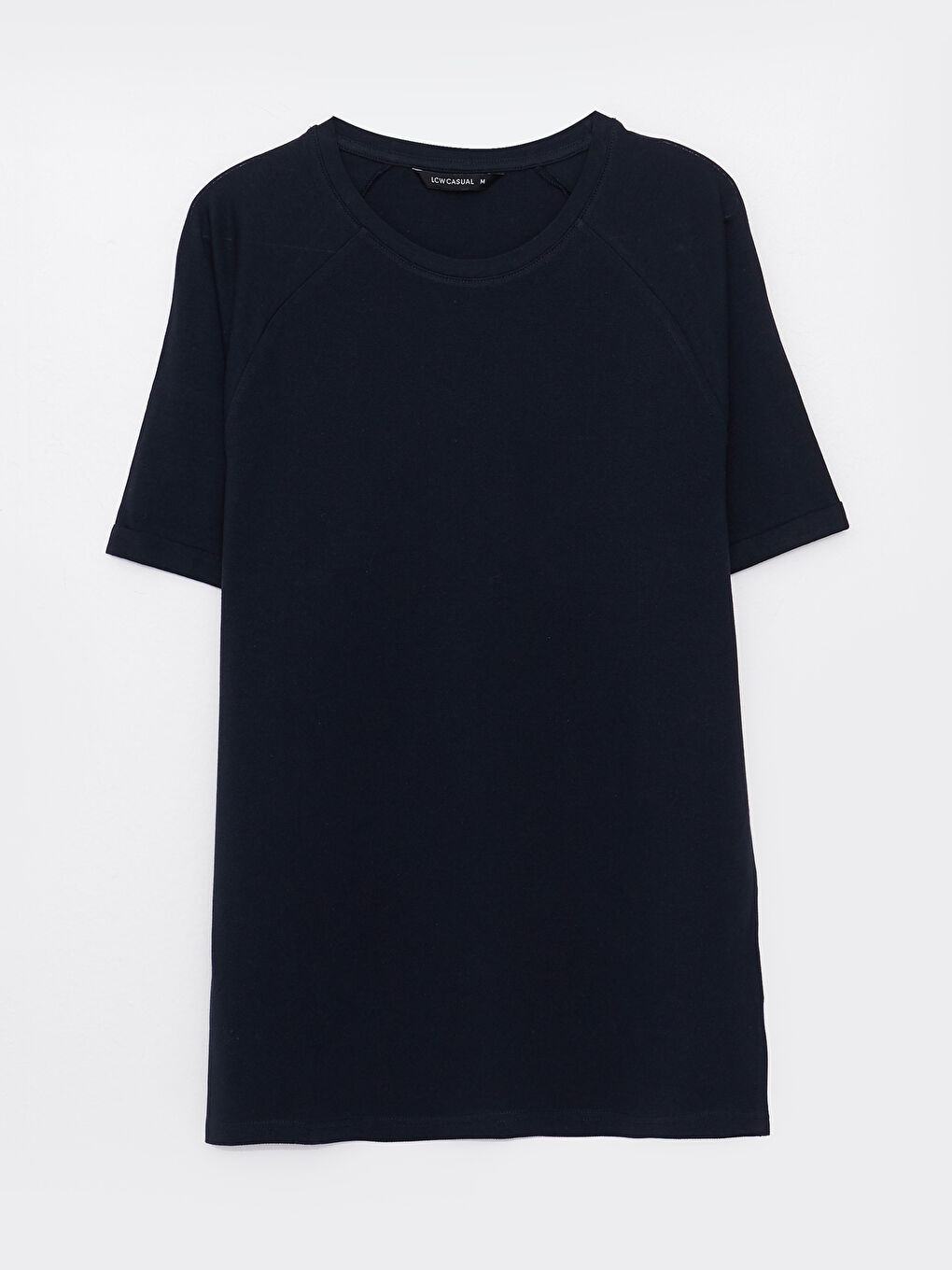 Crew Neck Short Sleeve Basic Pique Men's T-Shirt-4