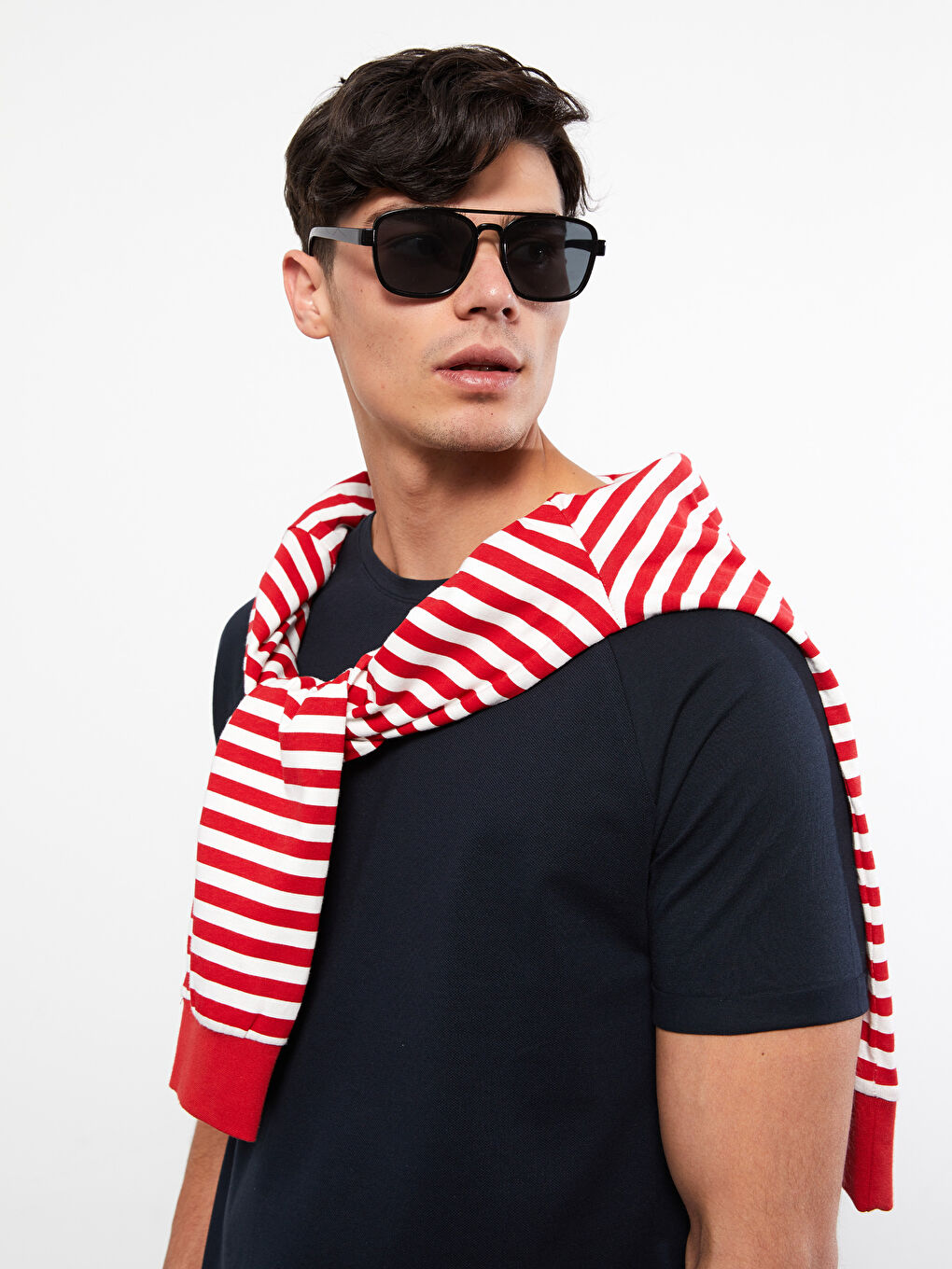 Crew Neck Short Sleeve Basic Pique Men's T-Shirt-1