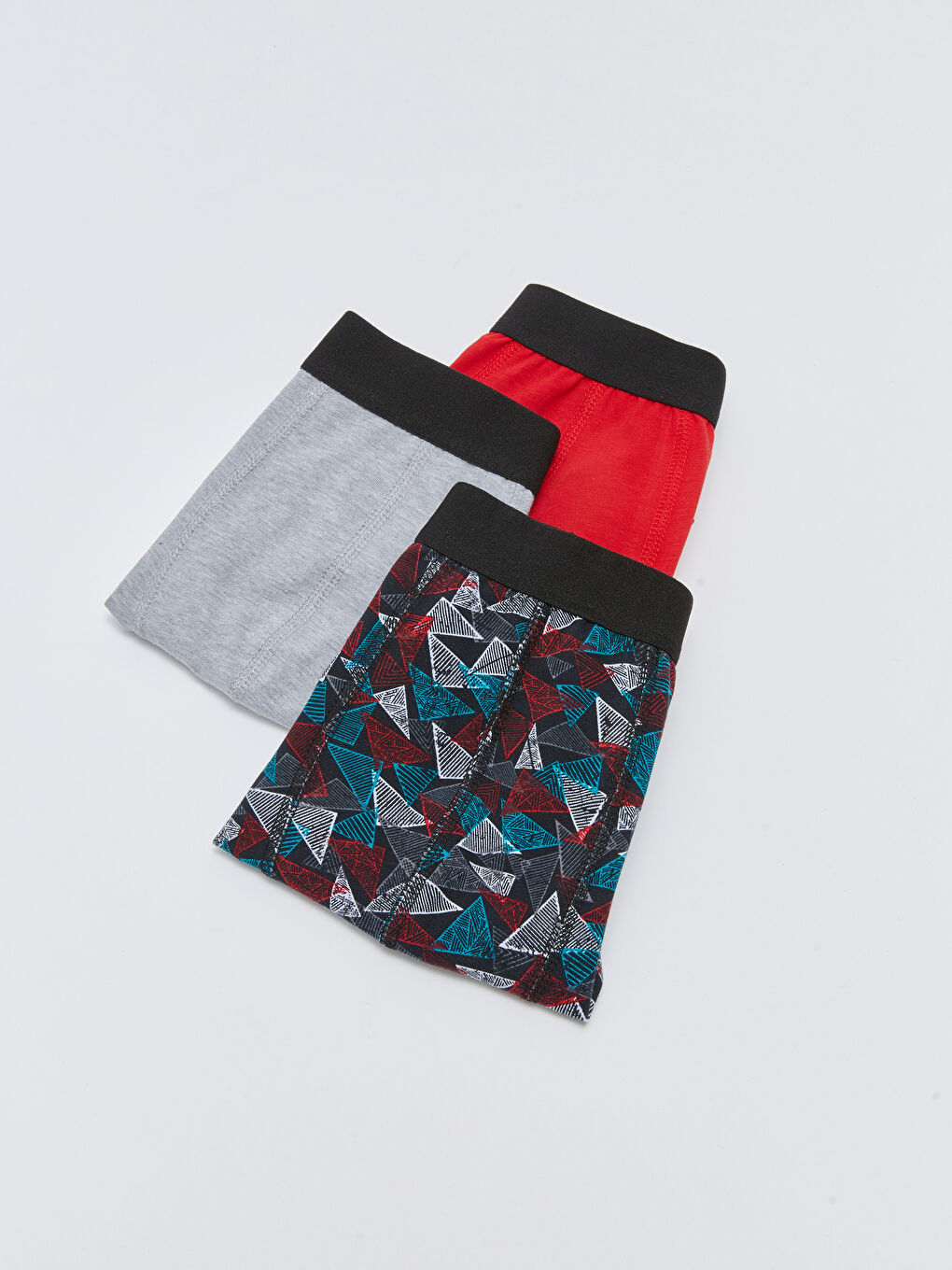 Siyah Standart Kalıp Pamuklu Esnek Erkek Boxer 3'lü-1