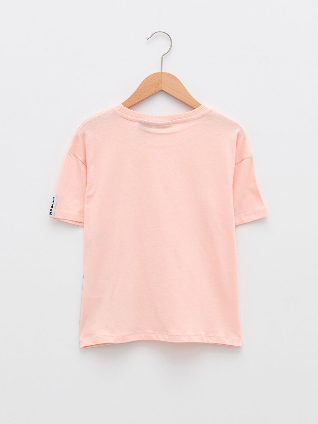 Crew Neck Snoopy Printed Short Sleeve Cotton Girls T-Shirt-1