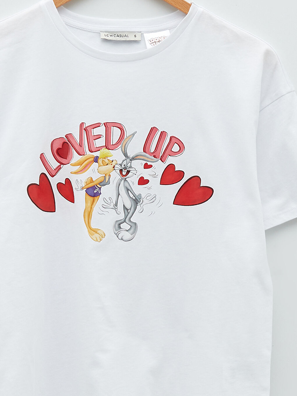 Crew Neck Bugs Bunny Printed Women's T-Shirt-7