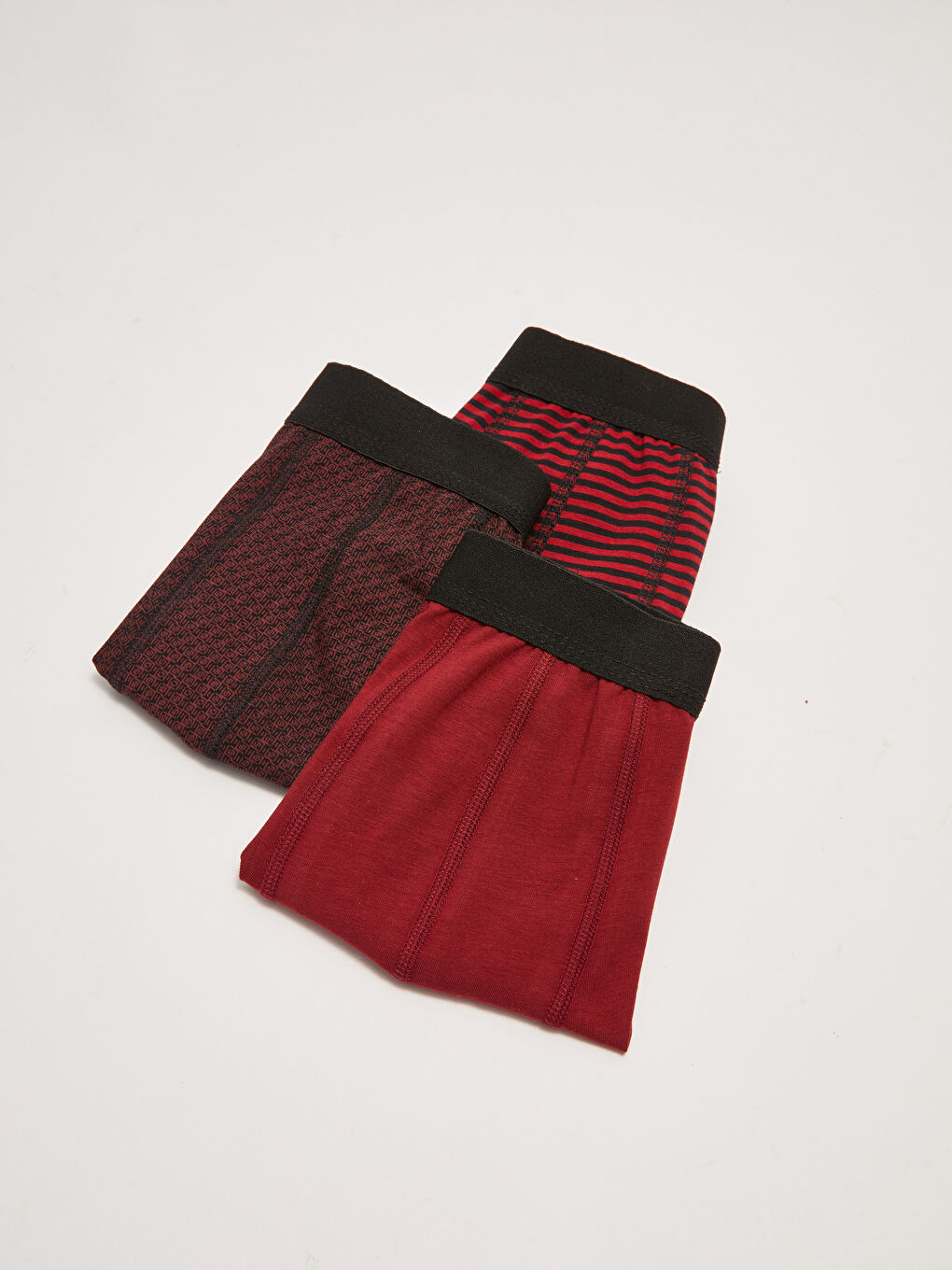 Siyah Standart Kalıp Pamuklu Esnek Erkek Boxer 3'lü-1