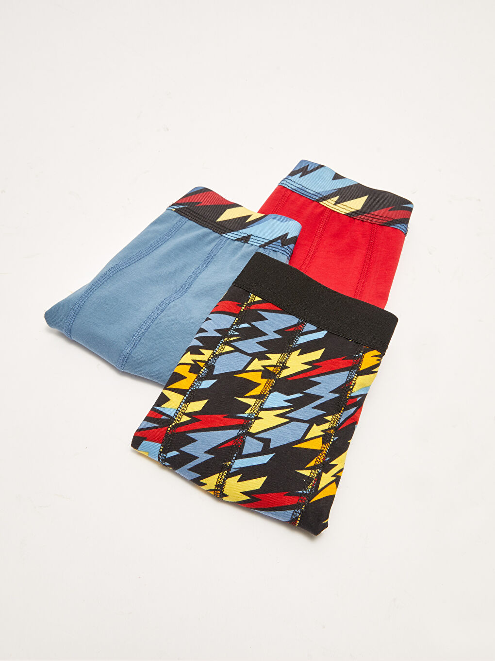 Siyah Standart Kalıp Pamuklu Esnek Erkek Boxer 3'lü-1