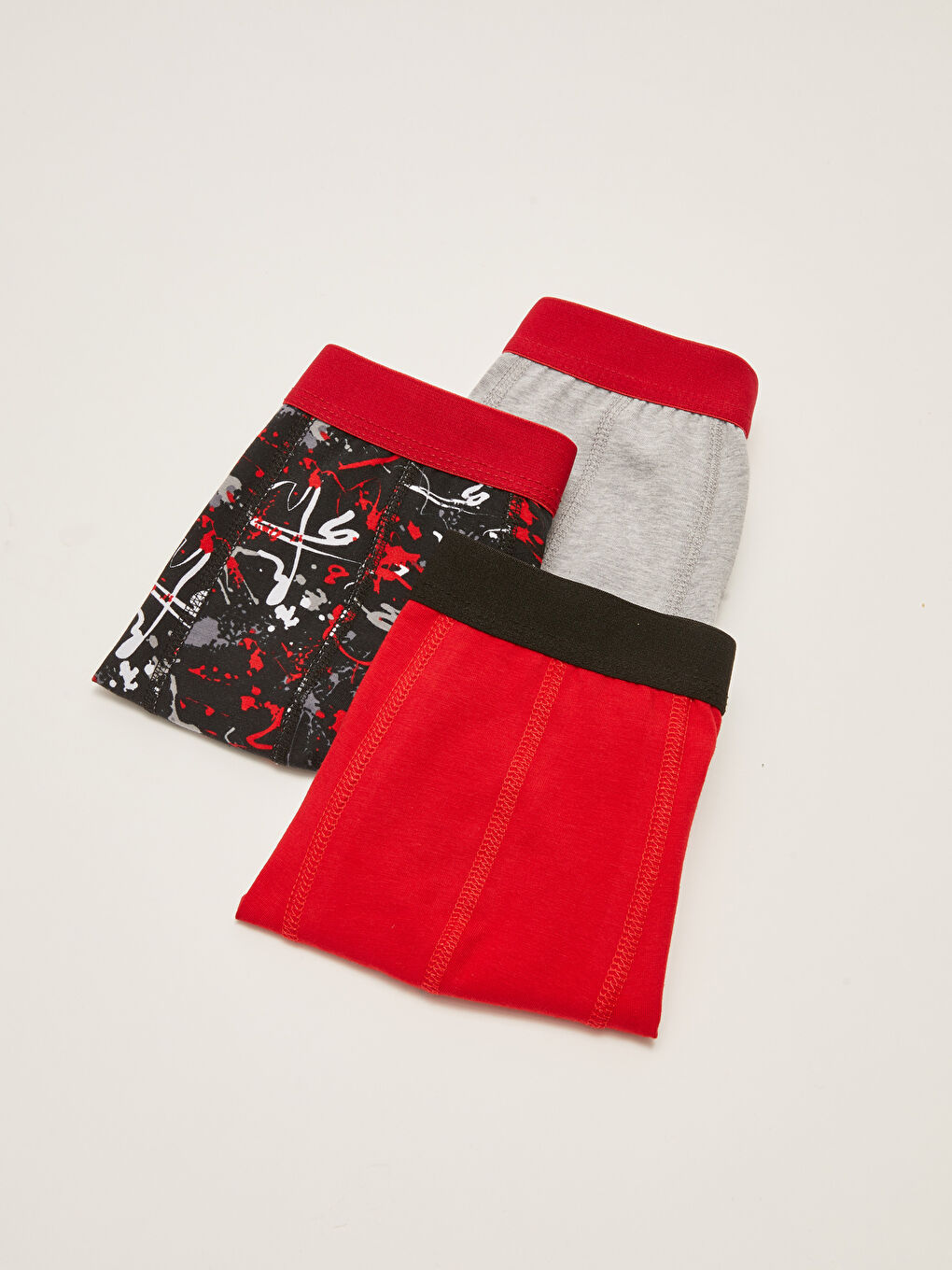 Siyah Standart Kalıp Pamuklu Esnek Erkek Boxer 3'lü-1