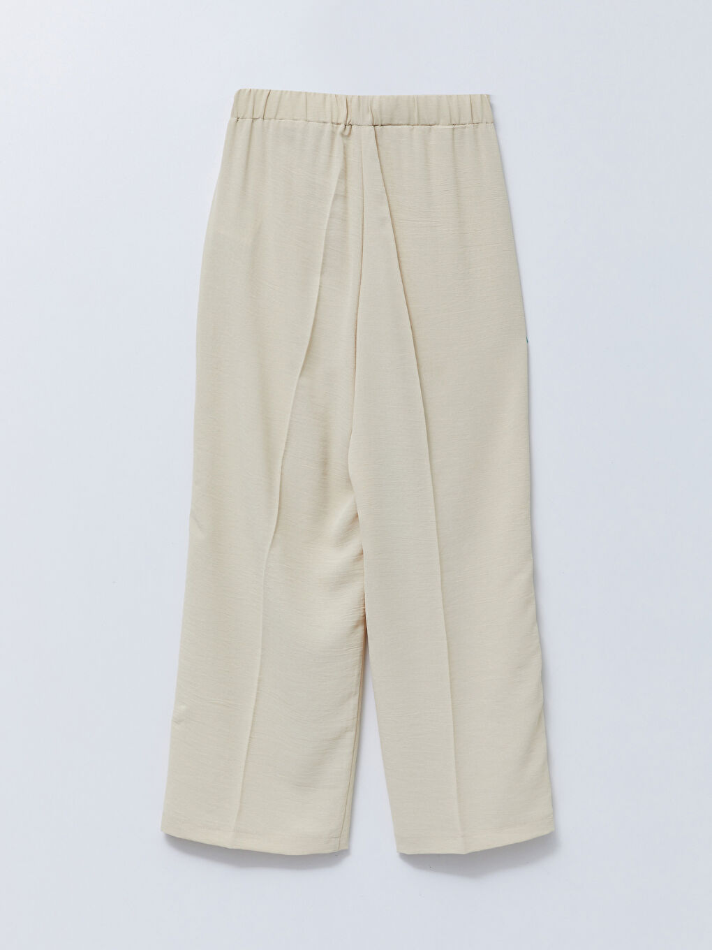 Women's Elastic Waist Relaxed Fit Regular Trousers-6