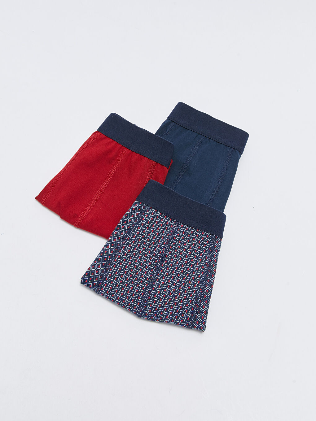 Lacivert Standart Kalıp Pamuklu Esnek Erkek Boxer 3'lü-1