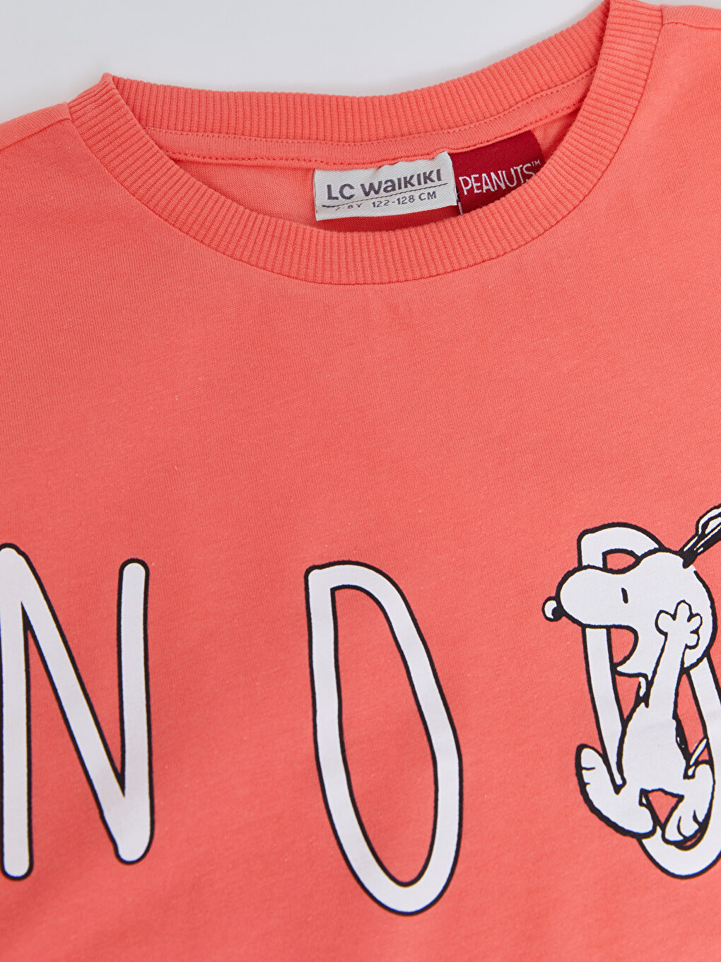 Crew Neck Snoopy Printed Short Sleeve Girls' T-Shirt-2