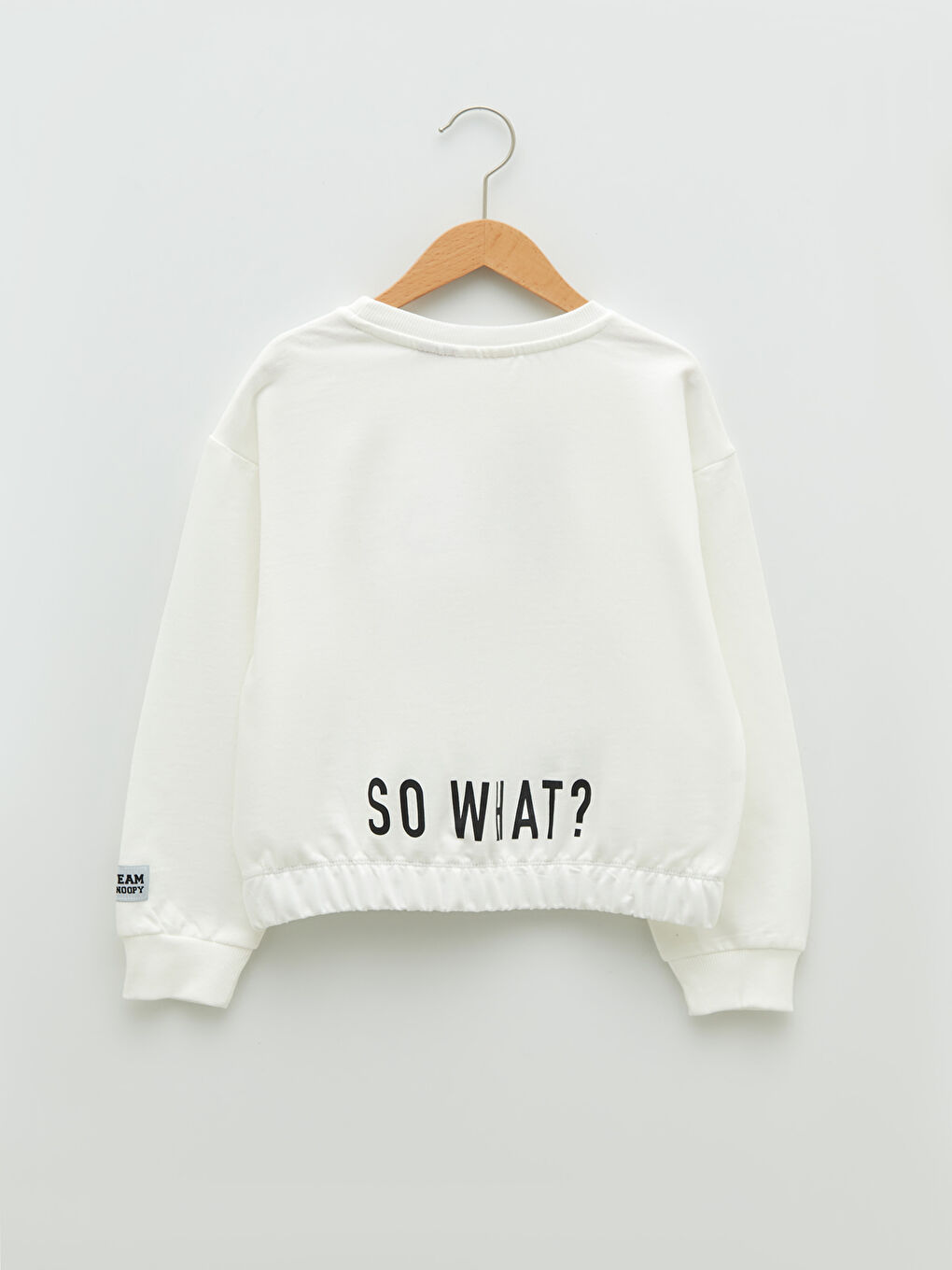 LCW Kids Crew Neck Snoopy Printed Long Sleeve Girls' Sweatshirt -S2FF66Z4-R9J