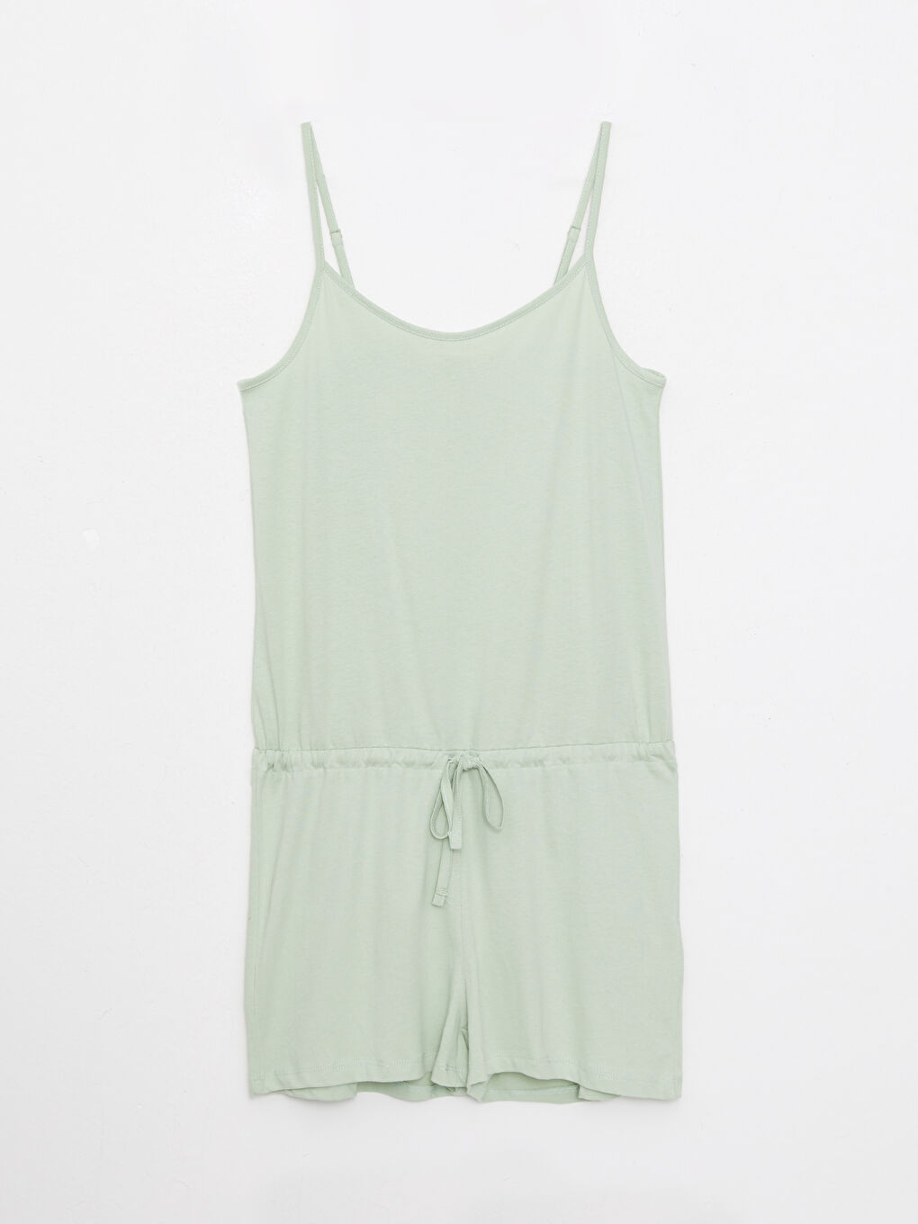 Women's U Neck Straight Strap Cotton Overalls-6