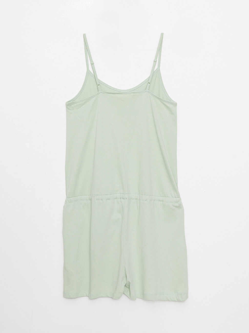 Women's U Neck Straight Strap Cotton Overalls-7