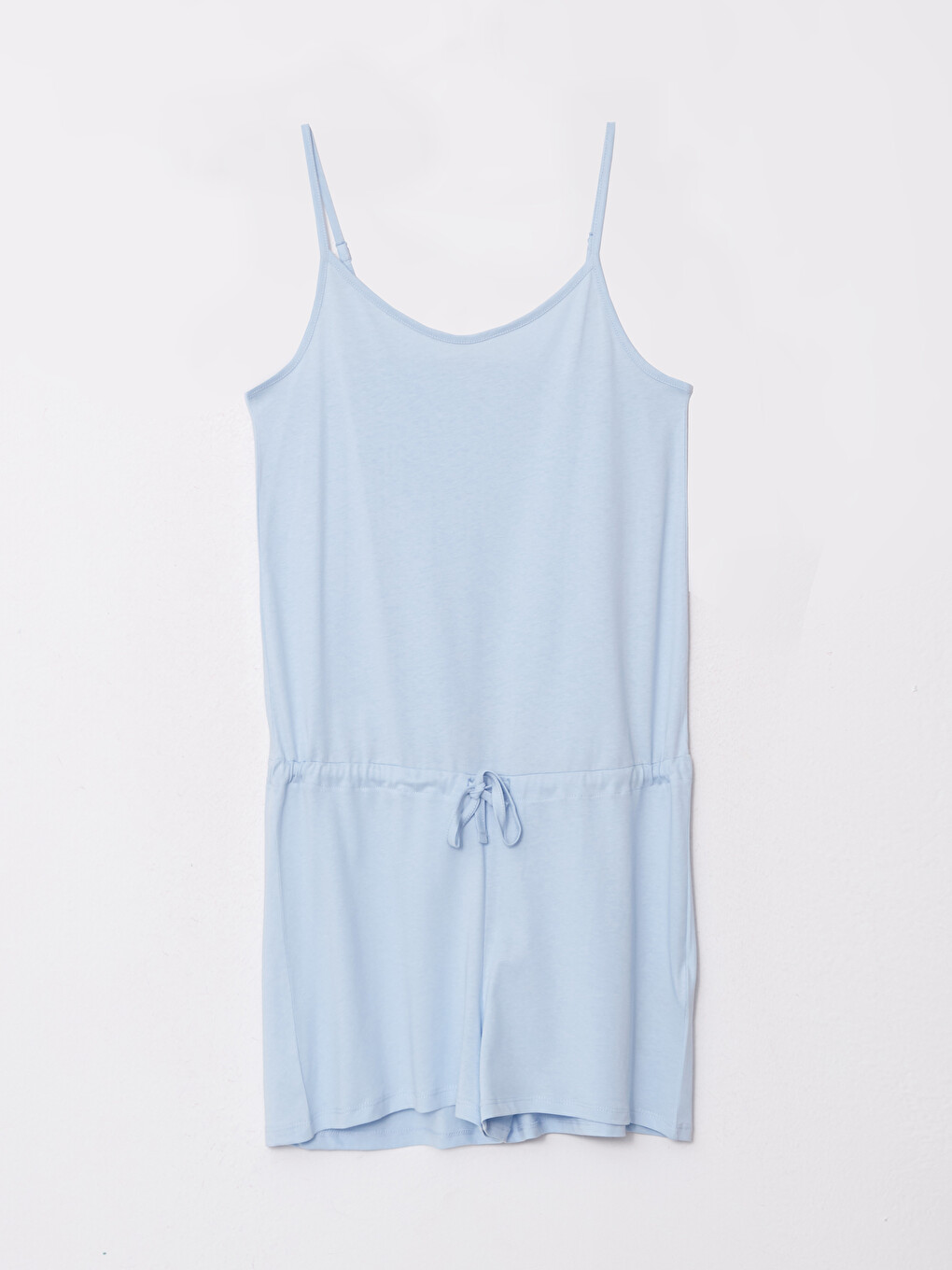 Women's U Neck Straight Strap Cotton Overalls-5