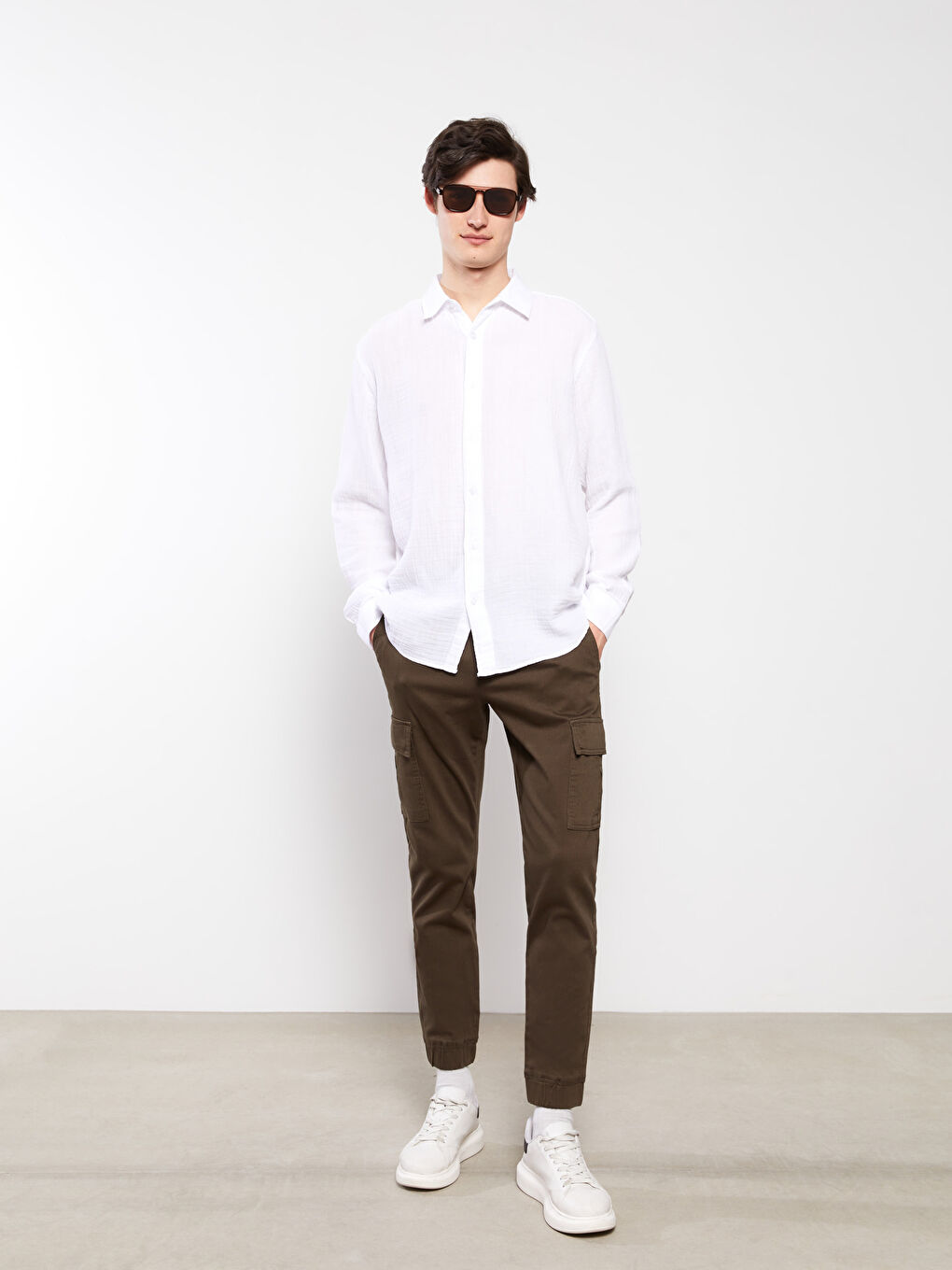 Regular Fit Long Sleeve Men's Shirt