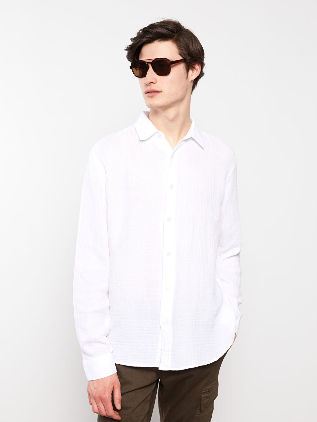 Regular Fit Long Sleeve Men's Shirt-1