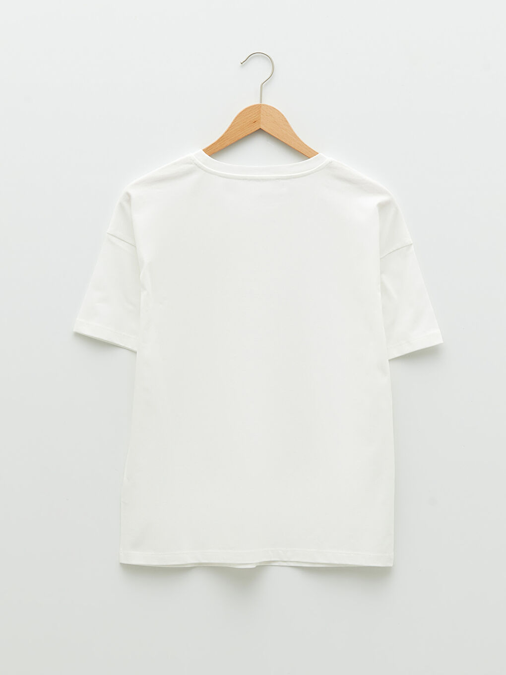 Crew Neck Letter Printed Short Sleeve Cotton Women's T-Shirt-6