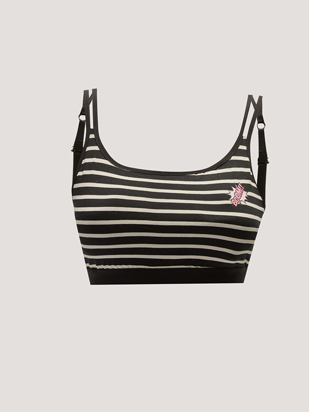 Haut Bustier En Coton Rayé Sans Armature