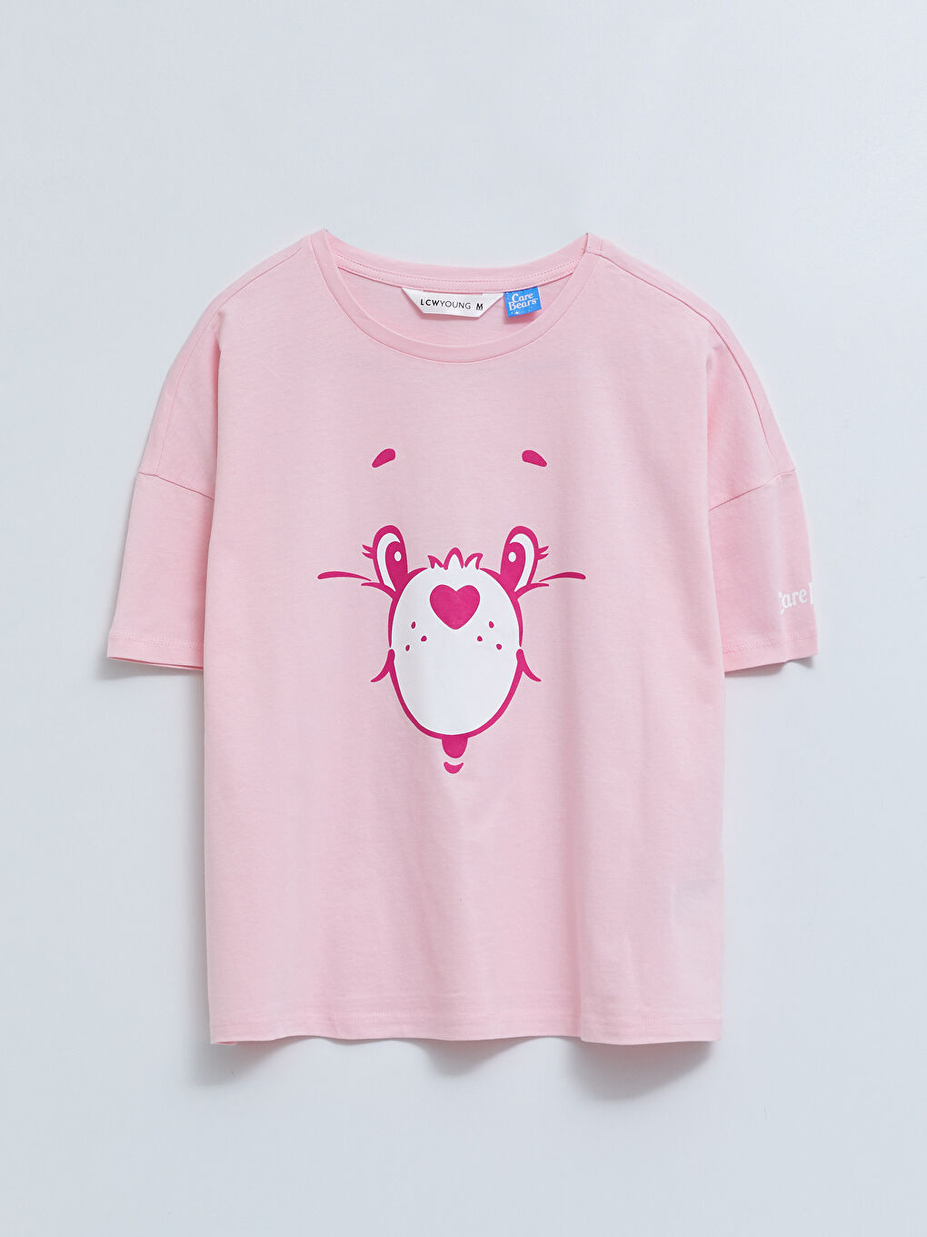 LCW Young Crew Neck Care Bears Printed Short Sleeve Cotton Women's Pajamas Set -S2FH01Z8-LSZ