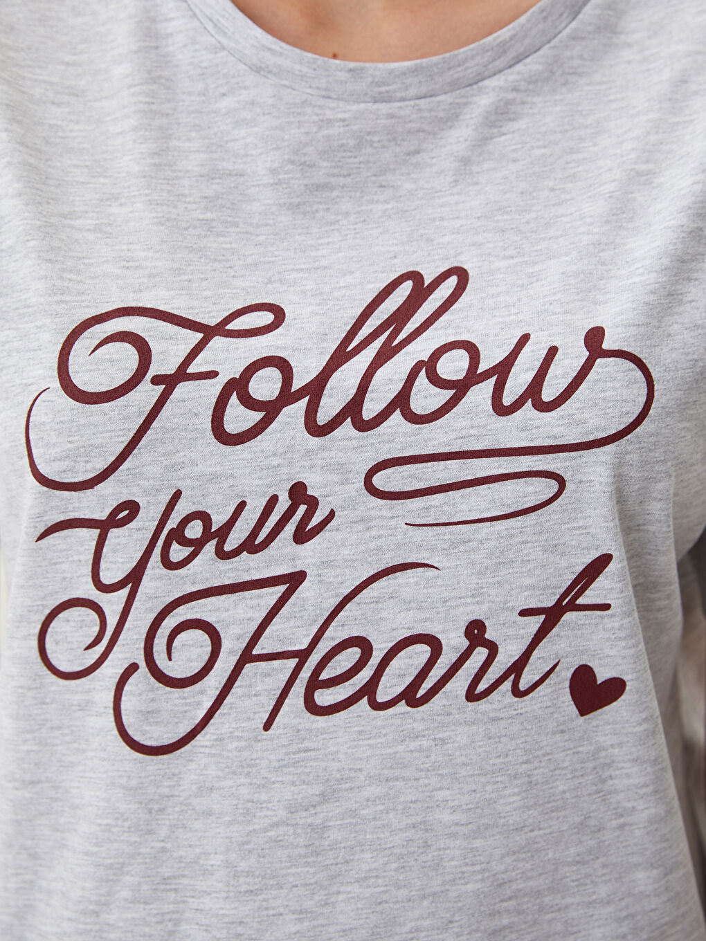 Ensemble de pyjama à manches courtes imprimé à col rond pour Femmes-3