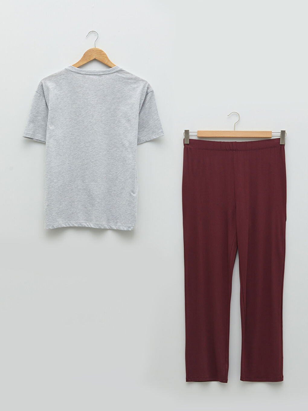 Ensemble de pyjama à manches courtes imprimé à col rond pour Femmes-6