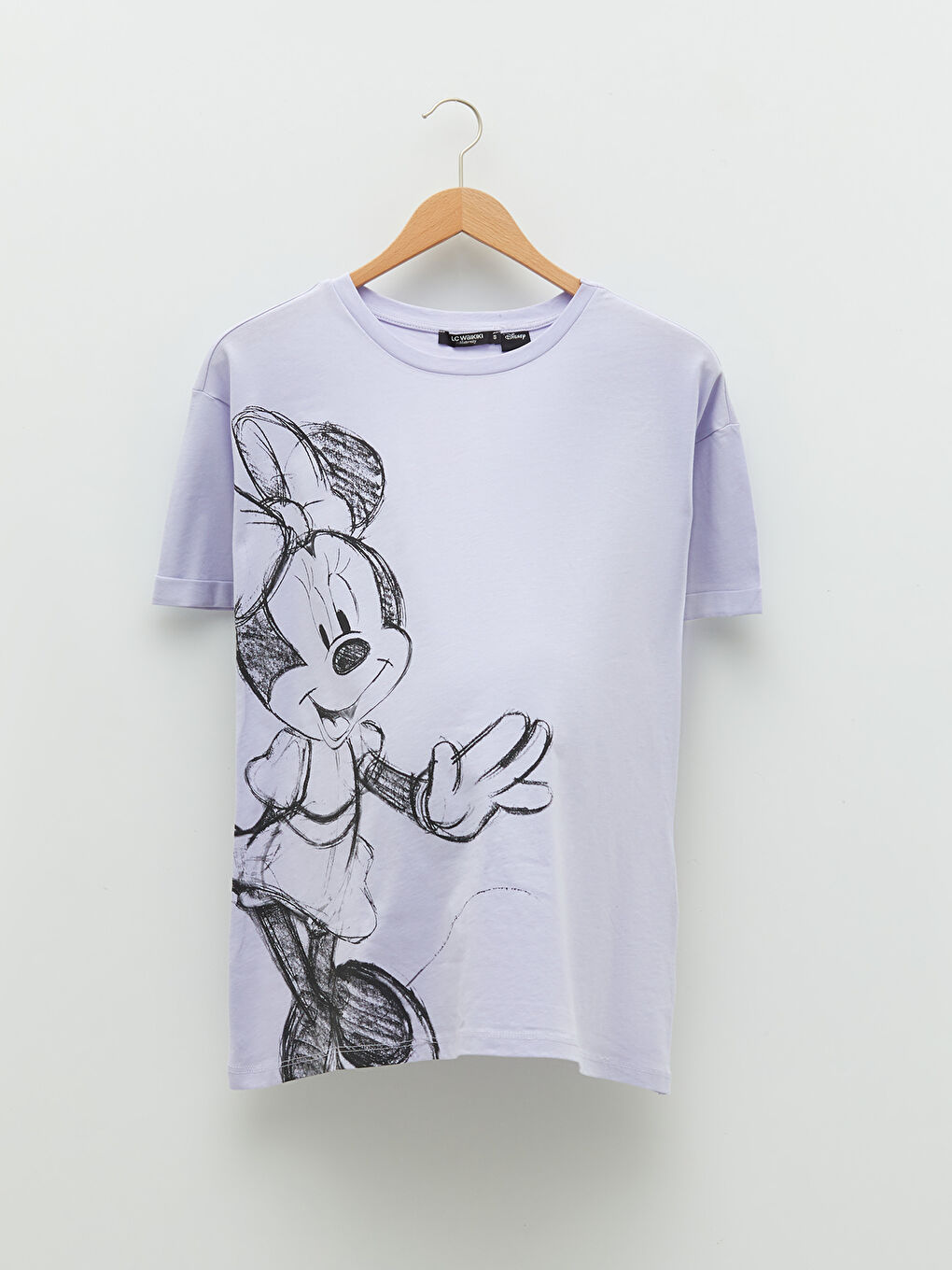Crew Neck Minnie Mouse Printed Short Sleeve Cotton Maternity T-Shirt -S2FH35Z8-G7S