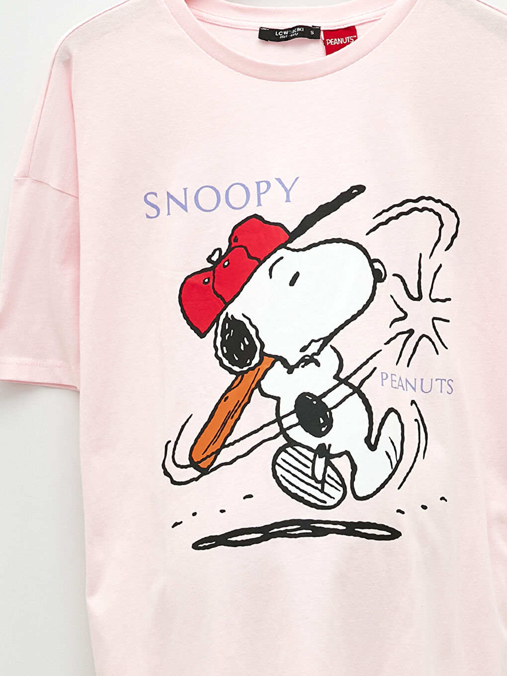 LCWAIKIKI Maternity Crew Neck Snoopy Printed Short Sleeve Cotton Maternity T-Shirt -S2FH36Z8-JH3