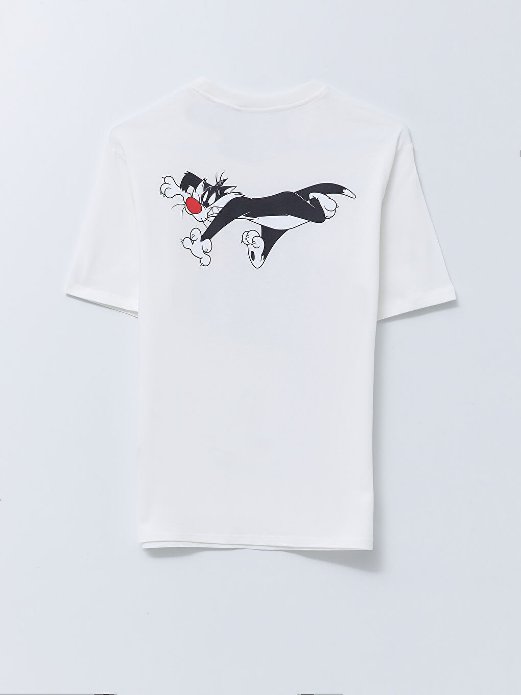 Crew Neck Tweety Printed Short Sleeve Cotton Maternity T-Shirt -S2FH38Z8-FEU