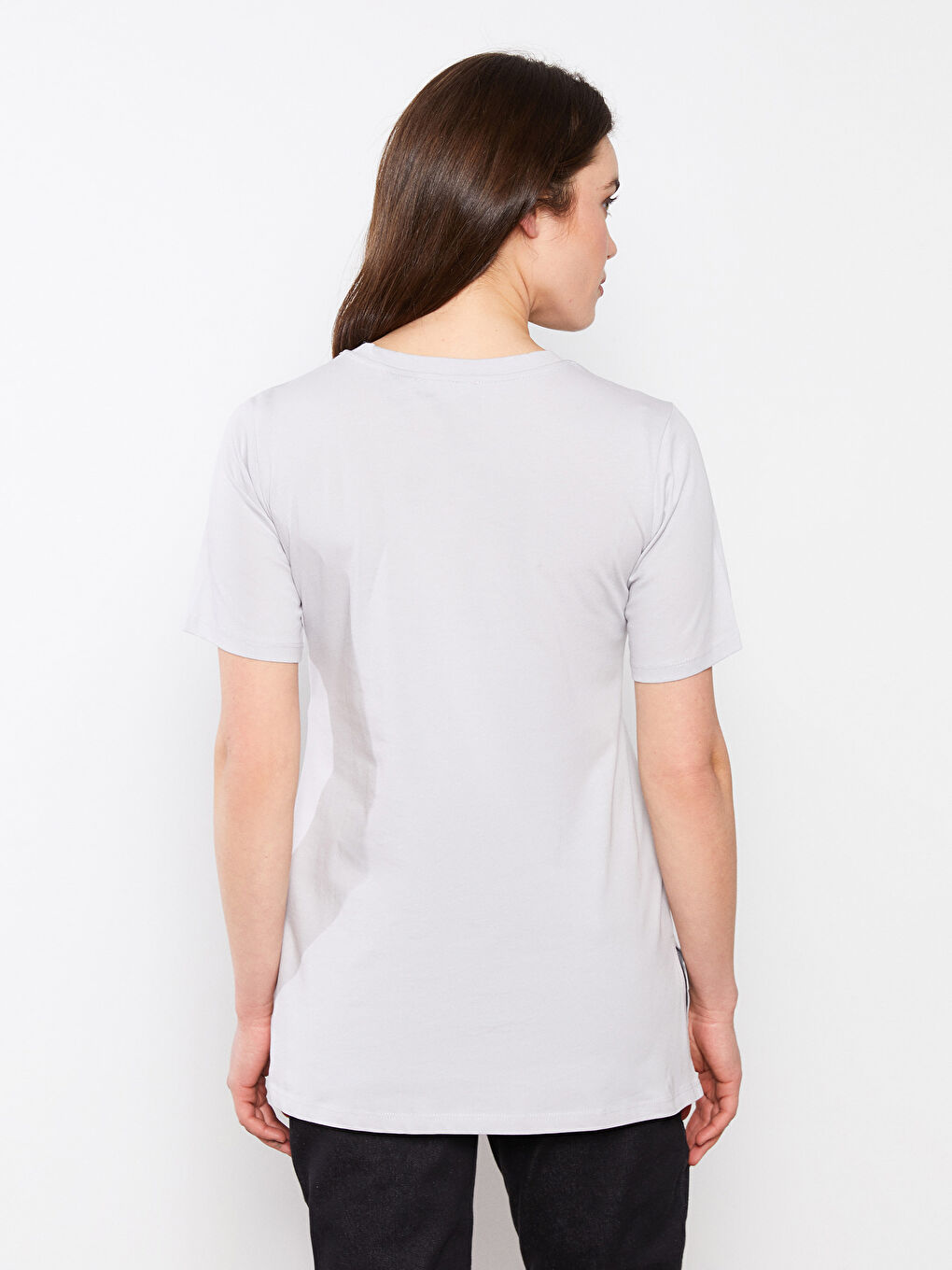 تي شيرت حمل ياقة دائرية مطرز ميكي ماوس كم قصير قطن-4