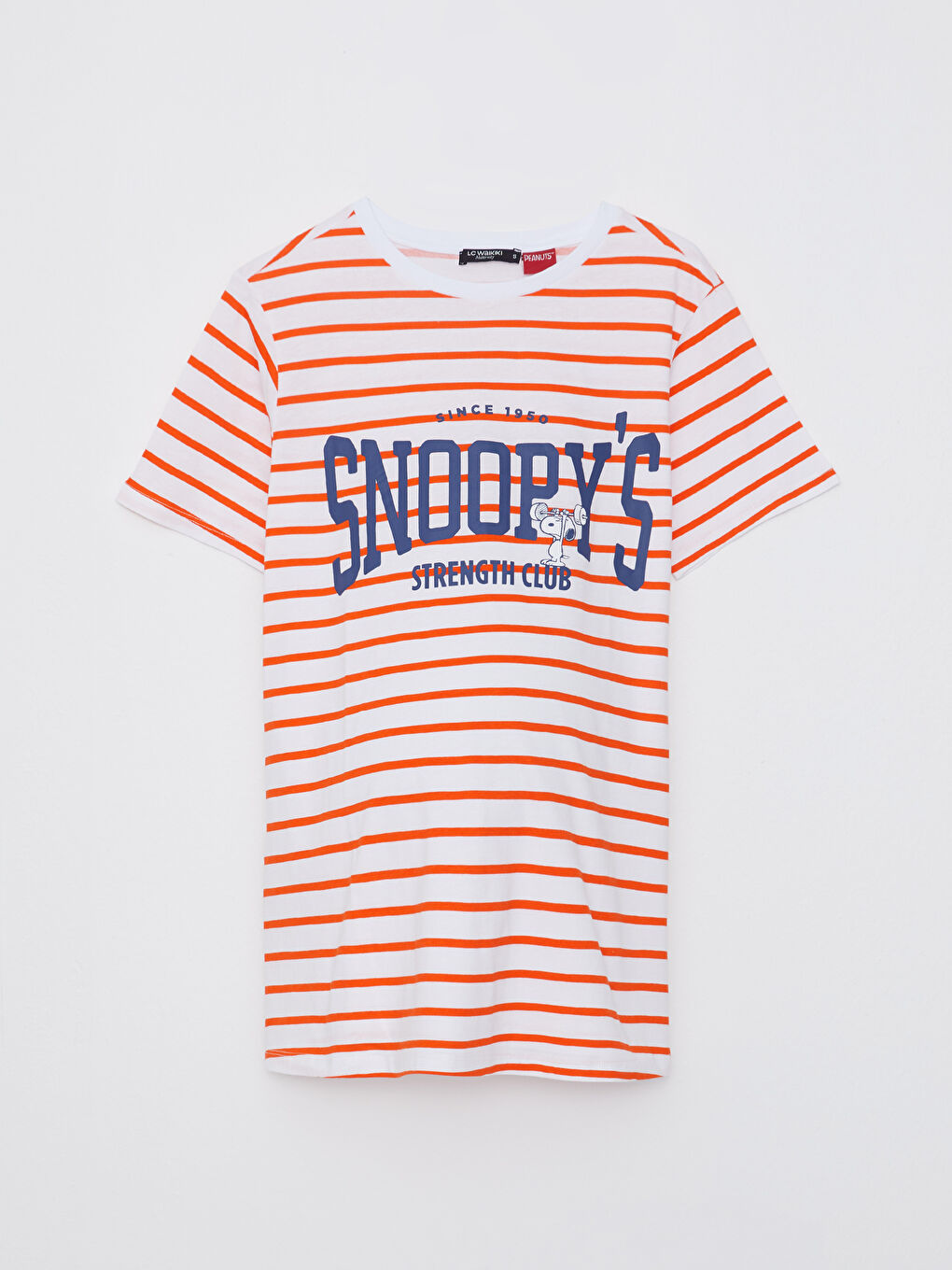 تي شيرت حمل قطن كم قصير مطبوع بياقة دائرية سنوبي-4