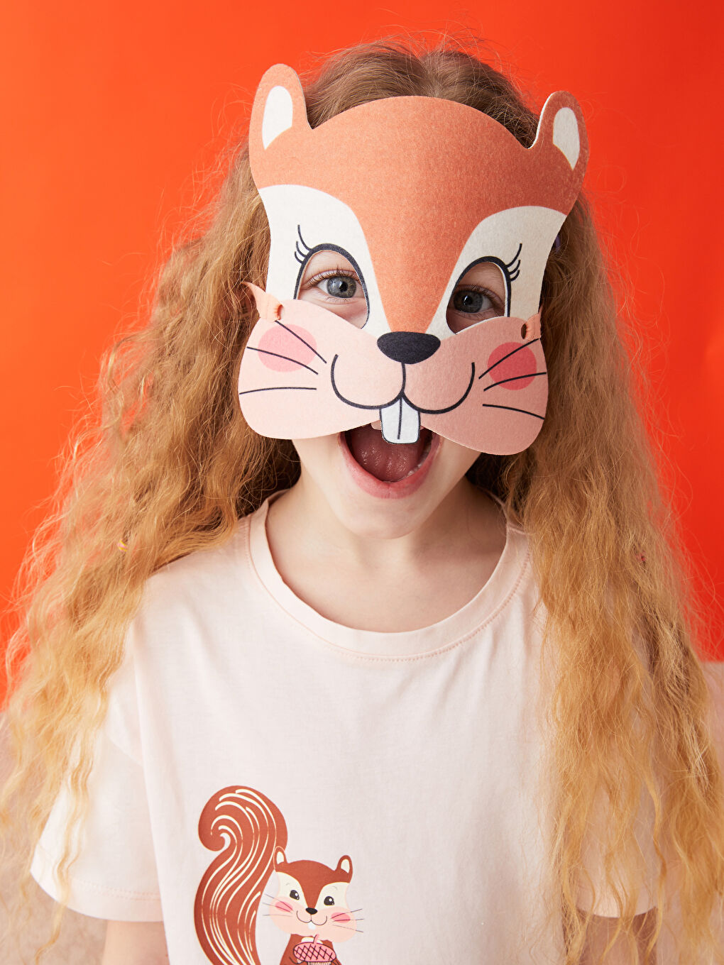 Pembe Bisiklet Yaka Baskılı Kısa Kollu Kız Çocuk Şortlu Pijama Takımı ve Maske-4