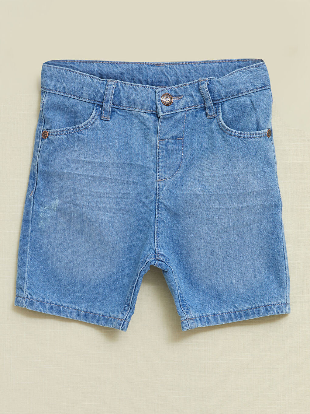 Basic Cotton Baby Boy Jean Shorts-4