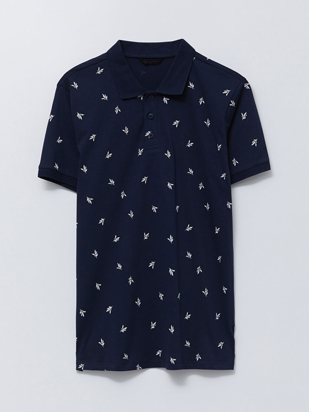 Polo Neck Short Sleeve Patterned Jersey Men's T-Shirt-5