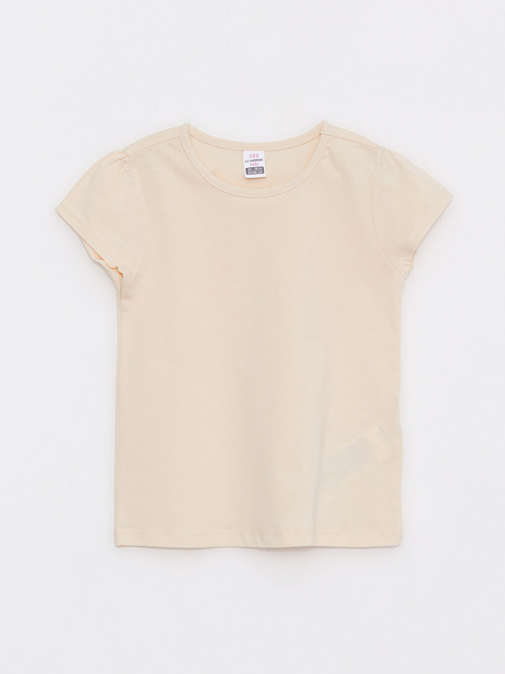 Crew Neck Short Sleeve Basic Cotton Baby Girl T-Shirt 2-Pack-3