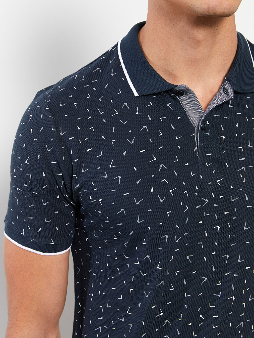 LCW Vision Polo Kragna Kratki Rukav Pique Majica za Muškarce sa Uzorkom -S2FI24Z8-RFH